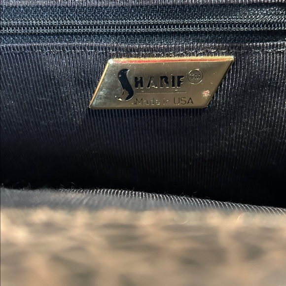 Sharif Gold/Blue/Silver Crossbody/Clutch Multi Textured 9”x 7” Clasp Lock EUC - Picture 5 of 8